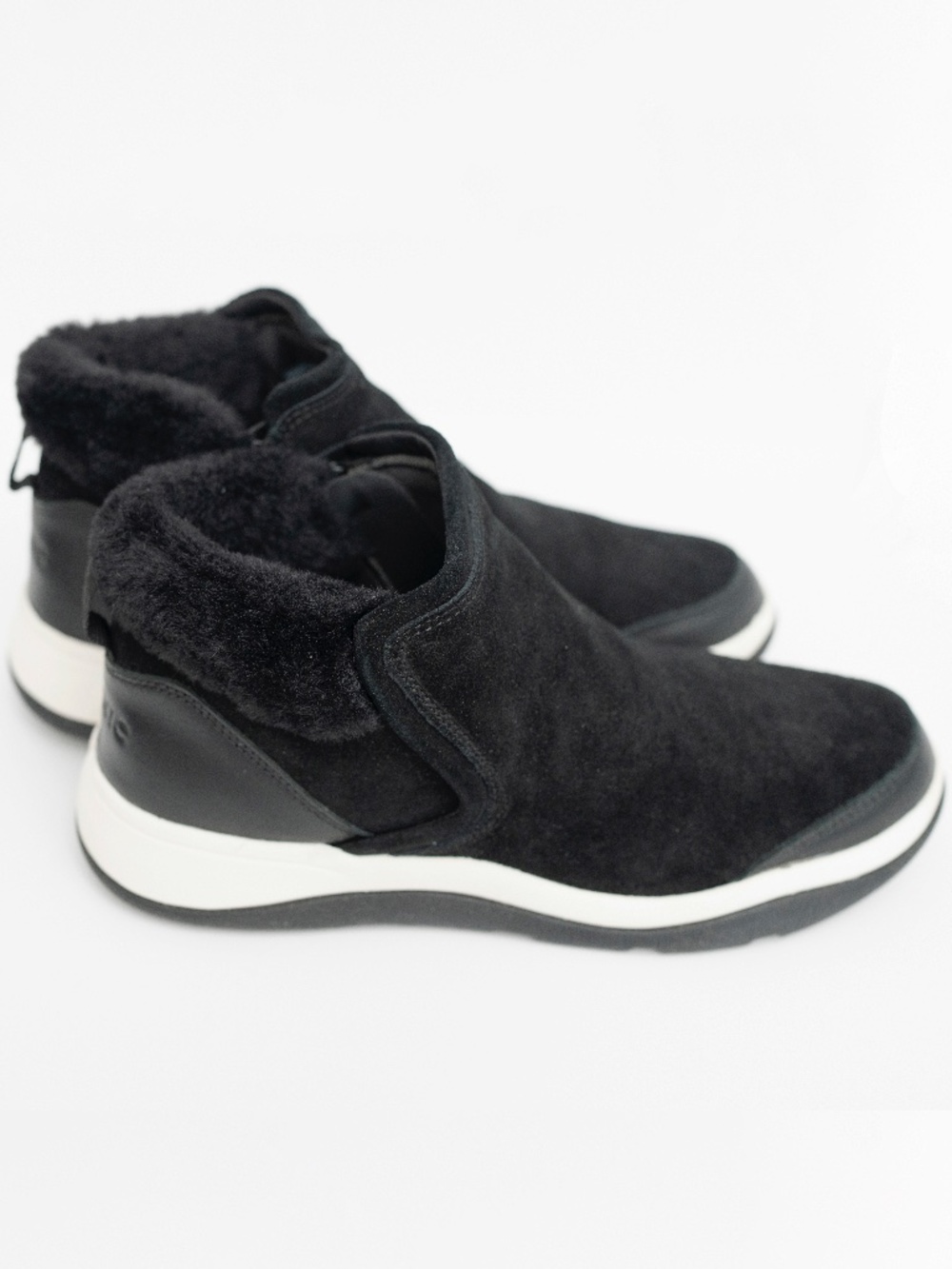 Vionic - Norwood Water-Repellent Suede Faux Fur Ankle Boots